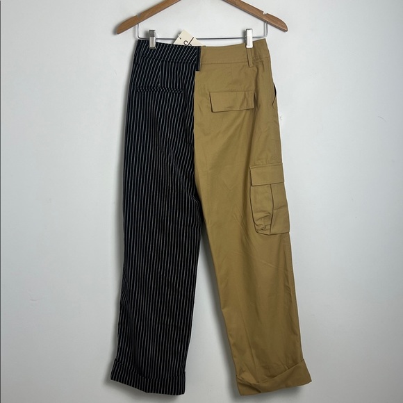 NEW Choosy Women's Size 4 Day And Night Two-Tone Color Block Pants High Rise - Picture 5 of 13